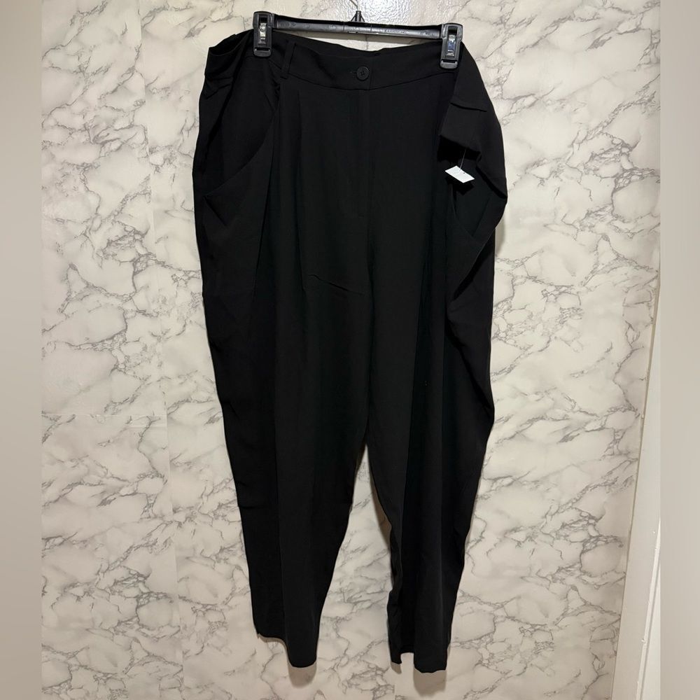 NEW Eileen Fisher Black Wide Leg Pants Plus Size 2X